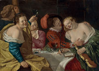 Christiaen van Couwenbergh A merry company drinking and playing music
