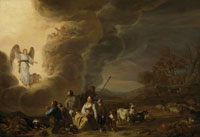 Cornelis Saftleven The annunciation to the shepherds