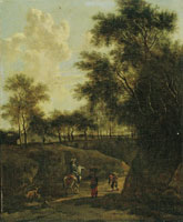 Frederick de Moucheron Landscape with a Road and a House