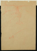 Gustav Klimt Im Lehnstuhl sitzende mit angezogenen Beinen (Studie für Danaë)