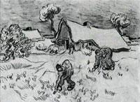 Vincent van Gogh Sketch of Diggers and Other Figures