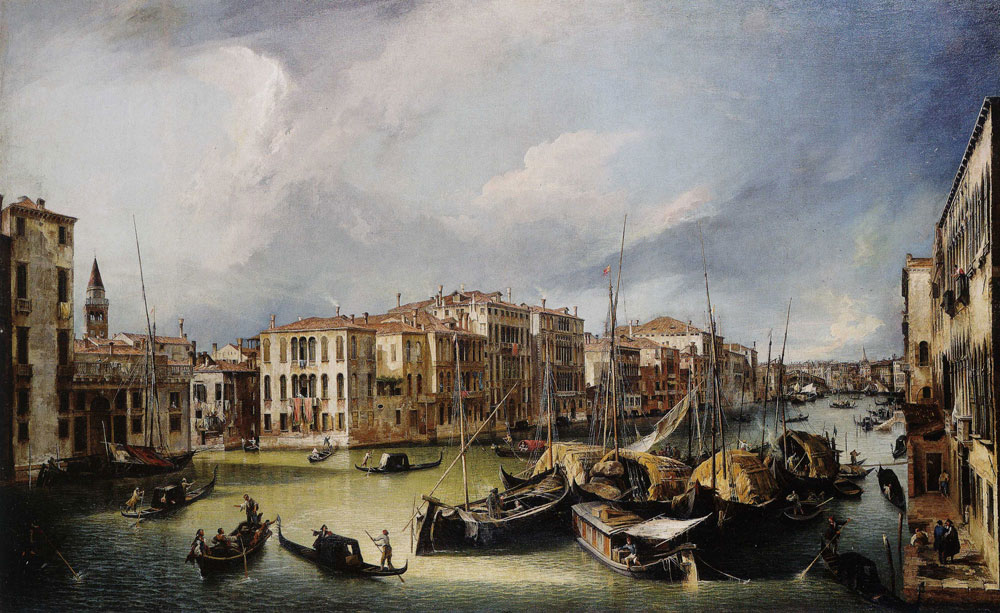 Canaletto - The Canal Grande in Venice with the Rialto Bridge