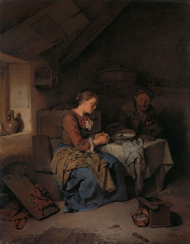 Cornelis Pietersz. Bega - Saying Grace