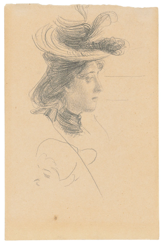 Giovanni Boldini - Portrait of Emilia Cardona and a head study  