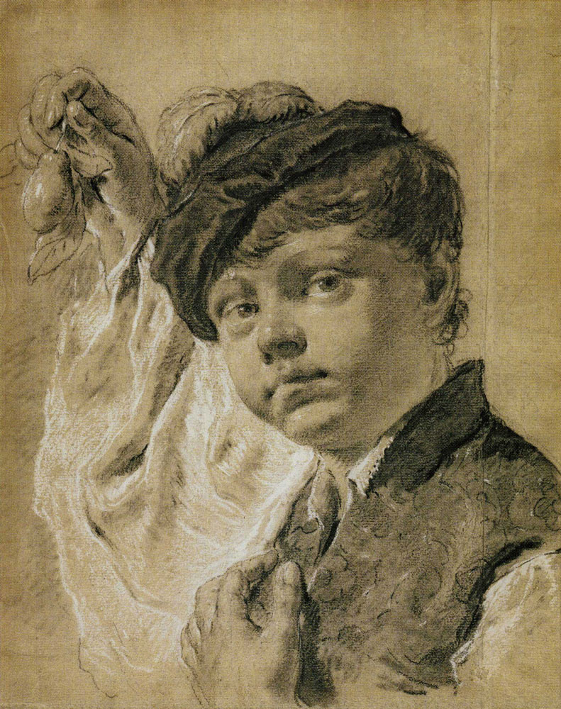 Giovanni Battista Piazzetta - A Boy Holding a Pear