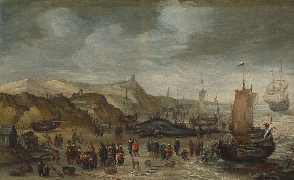 Hans Savery - A Sperm Whale Washed up on the Beach at Noordwijk, 28 December 1614