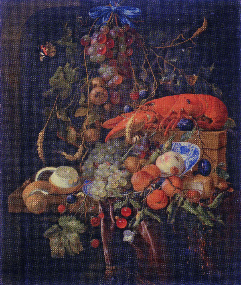 Jan Mortel - Still Life with Fruit and a Lobster