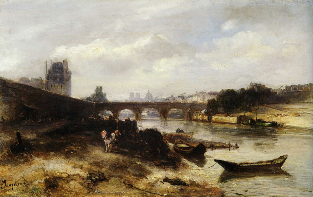 Johan Barthold Jongkind - The Seine at Pont Royal, Pavillon de Flore
