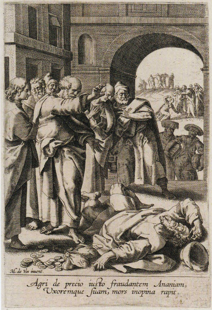 Maerten de Vos - The Death of Ananias