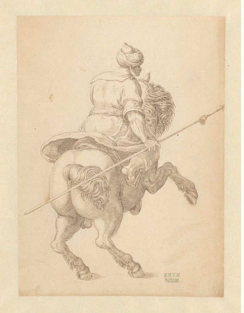 Copy after Philips Galle - Rider with Spear Facing Right