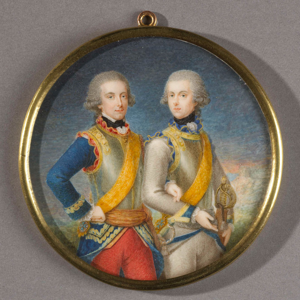 Pieter Lesage - Willem Frederik (1772-1843), prince of Orange-Nassau, with his younger brother Willem George Frederik (1774-99)