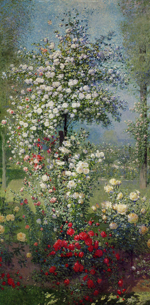 Ernest Quost - Roses, Decorative Panel