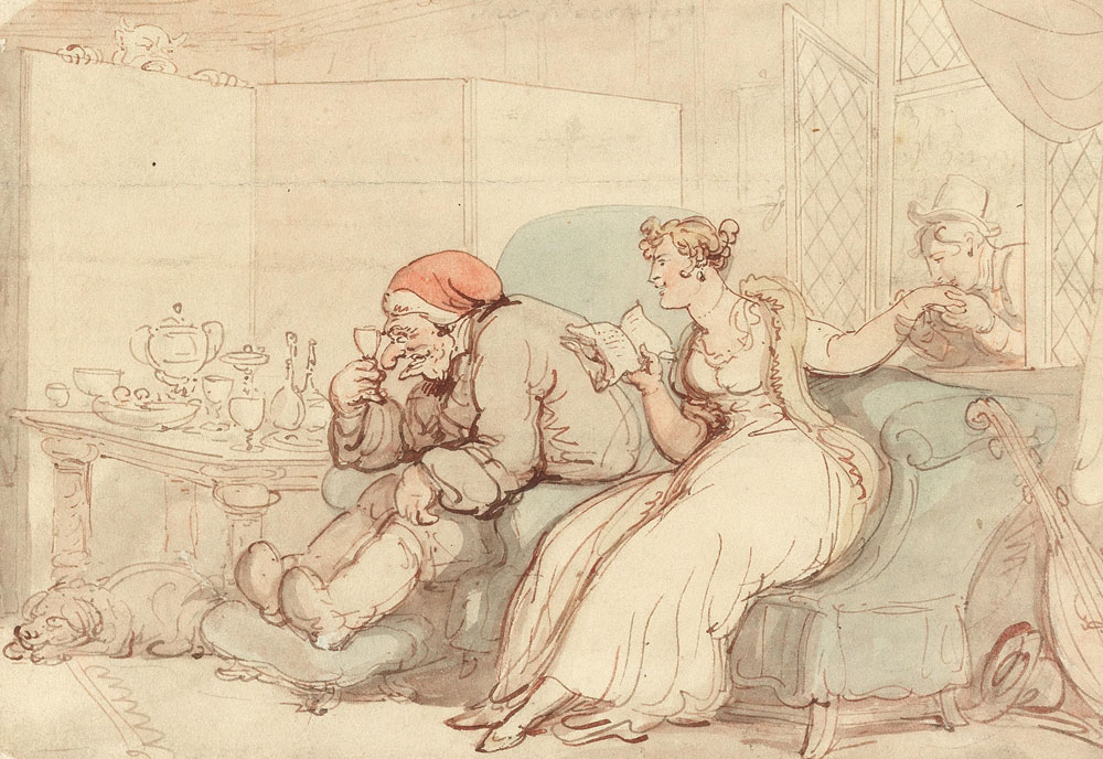 Thomas Rowlandson - When the old fool has drunk his wine, and gone to rest, I'll be thine