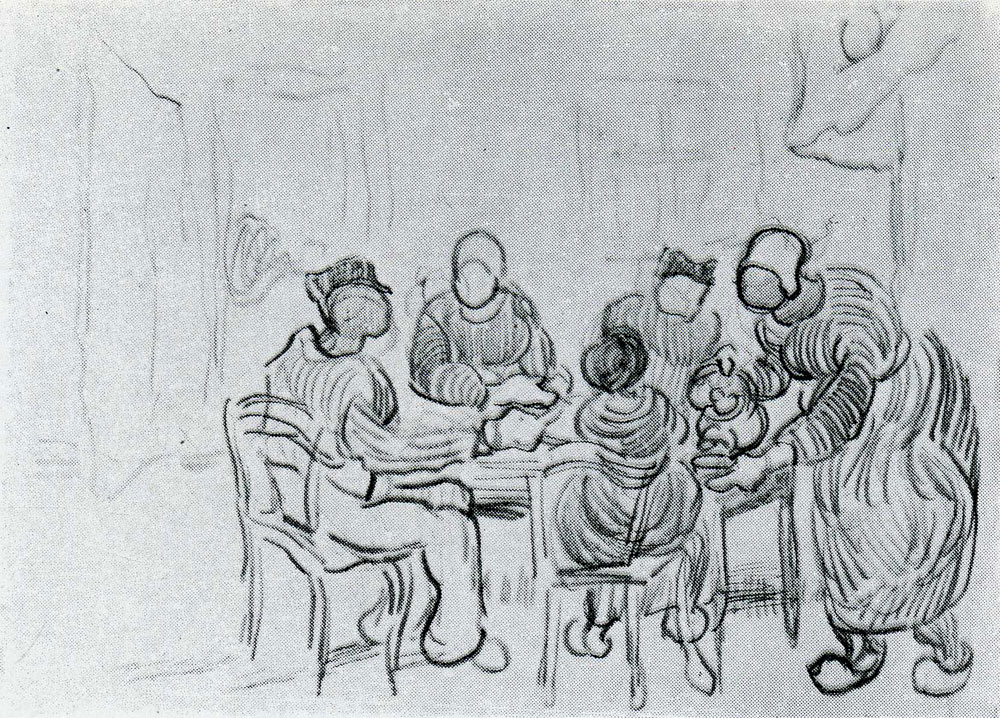 Vincent van Gogh - Sketch of the Painting The Potato Eaters