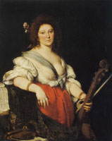Bernardo Strozzi A Woman Playing the Gamba