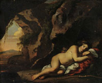 Gerard Hoet Nymph Asleep in a Grotto