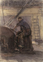 Isaac Israels Worker at a Wetstone