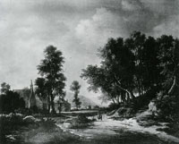 Jacob van Ruisdael - Entrance to a Village