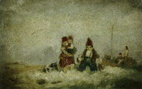 James Ensor Beach with Three Figures