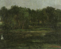 James Ensor The Pond with Poplars