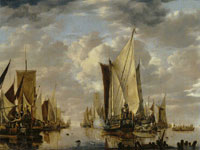 Jan van de Cappelle Shipping in a Calm at Flushing