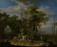 Jan van Huysum Arcadian Landscape with a Ceremonial Sacrifice