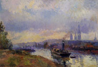 Albert Lebourg Two Boats at Rouen