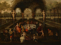 Louis de Caullery Venus, Bacchus and Ceres with Mortals in a Garden of Love