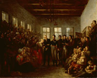 Mattheus Ignatius van Bree The Prince of Orange Visititing Flood Victims at the Almoners Orphanage, Amsterdam, on 14 February 1825