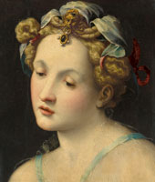 Michele Tosini Head of a young woman
