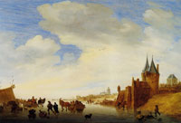 Salomon van Ruysdael Ice Scene near Arnhem