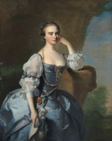 Thomas Hudson Portrait of Penelope Bayfield of Dedham Grove, Essex, three-quarter-length