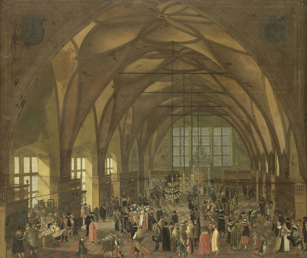 Copy after Aegidius Sadeler - The Interior of the Vladislav Hall in the Royal Palace, Prague