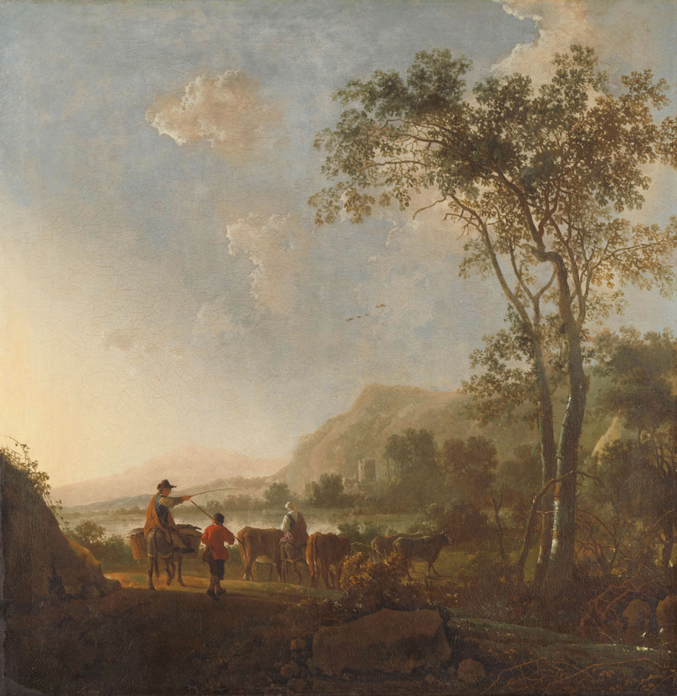 Aelbert Cuyp - Landscape with Herdsmen and Cattle