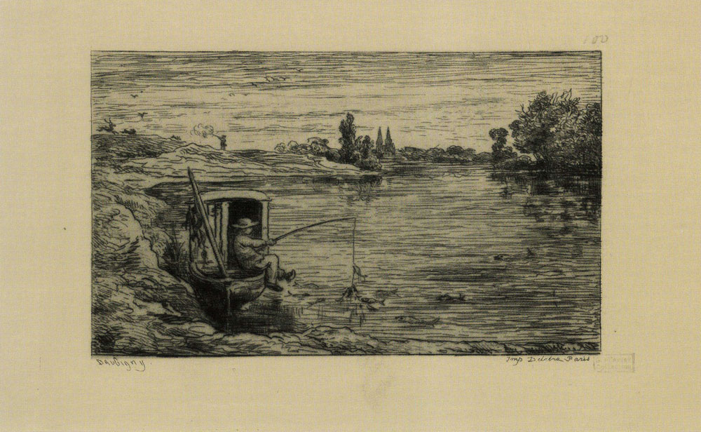 Charles-François Daubigny - Boat Trip, The Cabin Boy Fishing (Line Fishing)
