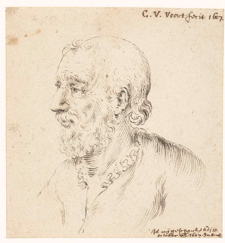 Cornelis van der Voort - Head of a Man