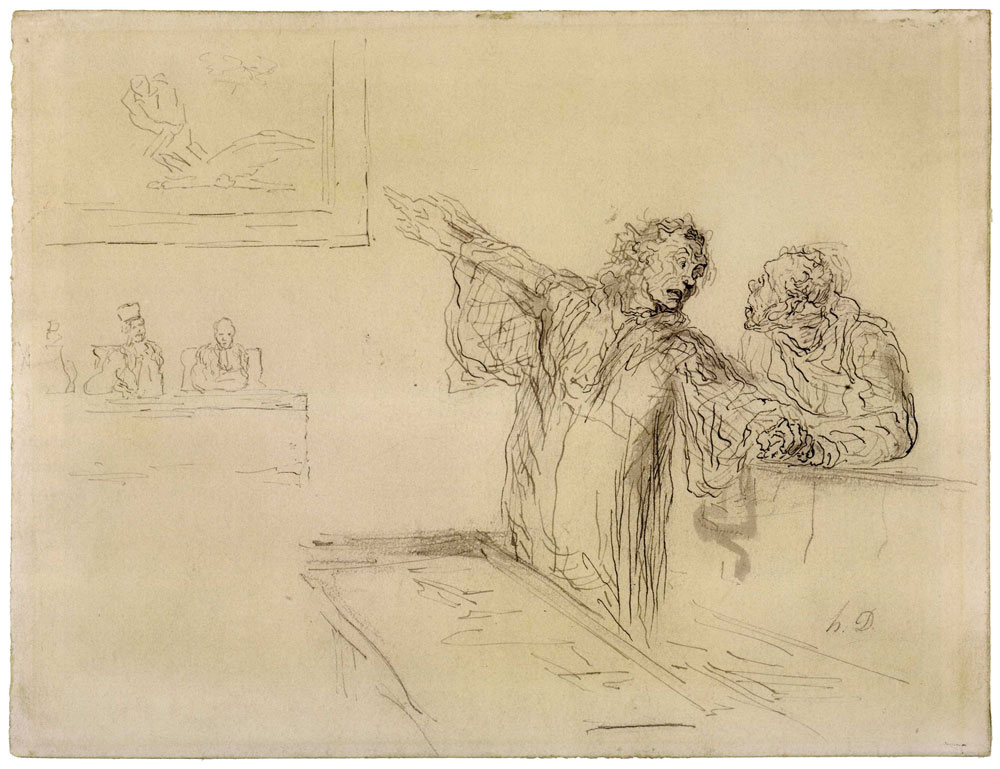 Honoré Daumier - The Defense