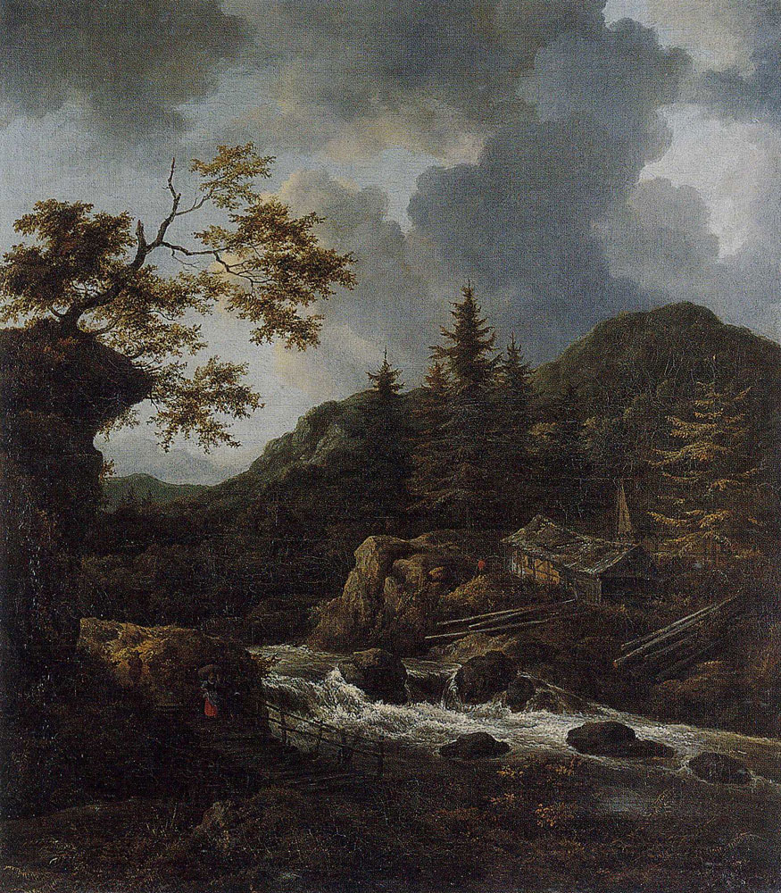 Jacob van Ruisdael - Mountainous Landscape with a Rushing Torrent