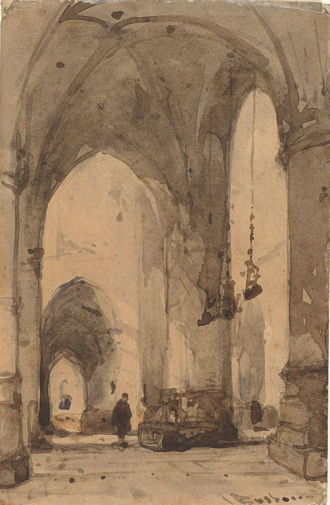 Johannes Bosboom - Interior of the Sint Bavochurch in Haarlem