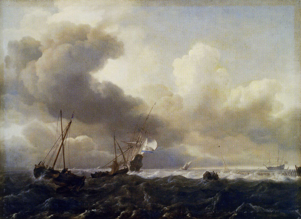 Ludolf Backhuysen - Ships in a Storm