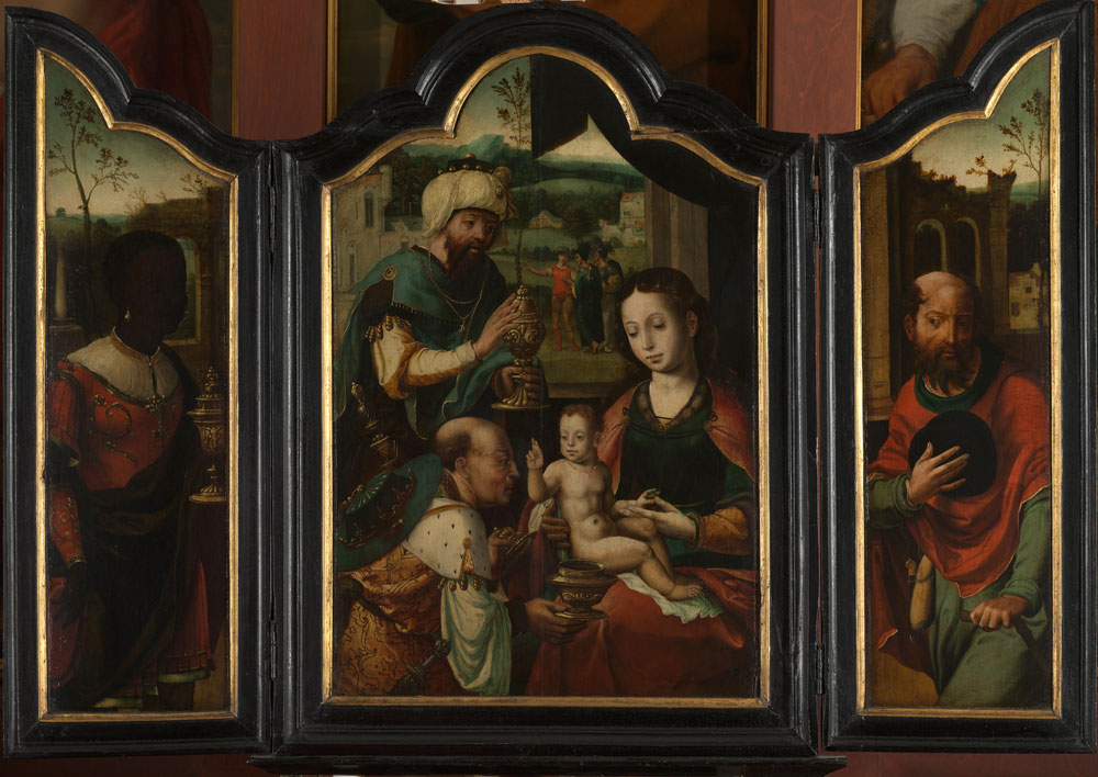 Workshop of Pieter Coecke van Aelst the Elder - Triptych with the Adoration of the Magi