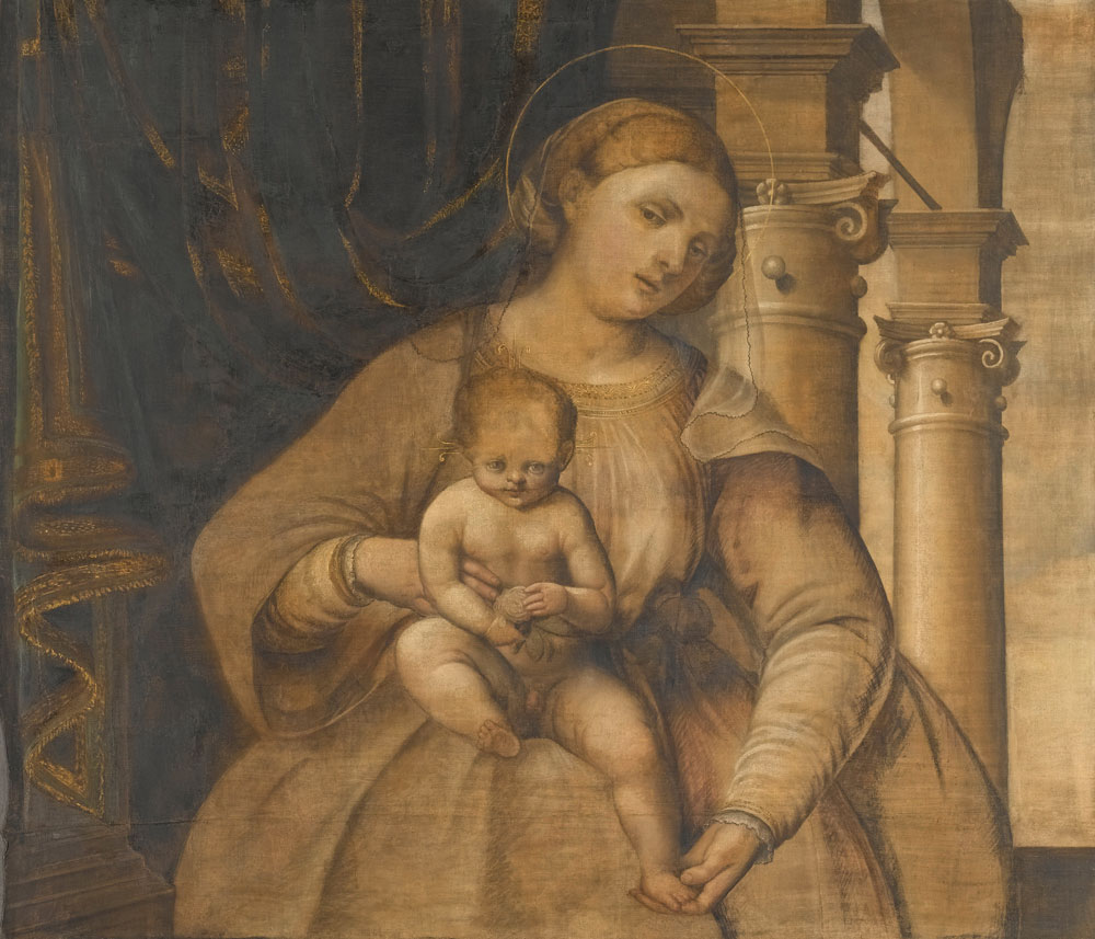 Circle of Il Pordenone - Virgin and Child