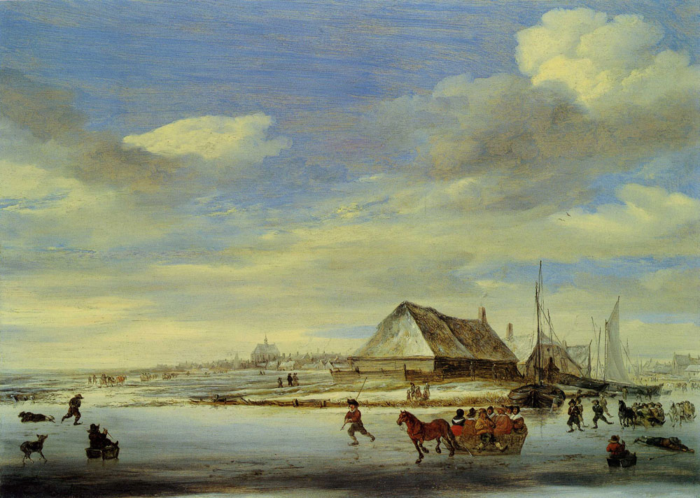 Salomon van Ruysdael - Winter Landscape with a Farm