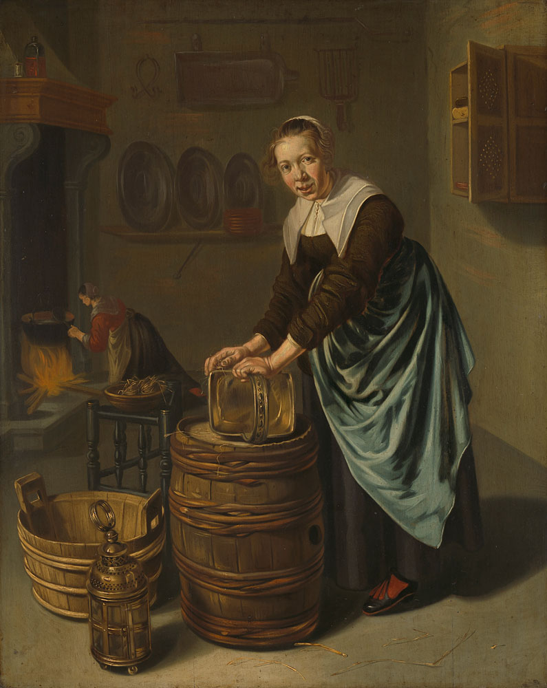 Willem van Odekercken - Woman scouring a vessel
