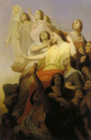 Ary Scheffer The Sorrows of the Earth Rise up to Heaven and Change into Hope and Bliss