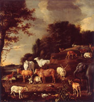 Melchior d'Hondecoeter Landscape with Exotic Animals