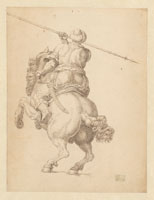 Copy after Philips Galle Rider with Spear Seen from Behind