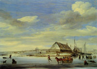 Salomon van Ruysdael Winter Landscape with a Farm