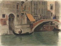 Willem Witsen Bridge over a Canal in Venice
