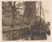 Willem Witsen Ship at the Oude Waal in Amsterdam